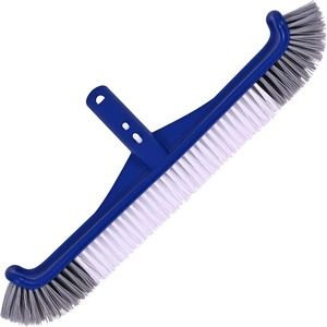 POOLAZA Pool Brush, 17.3" Sturdy Pool Brush Head w/ Curved Edges, Nylon Bristles